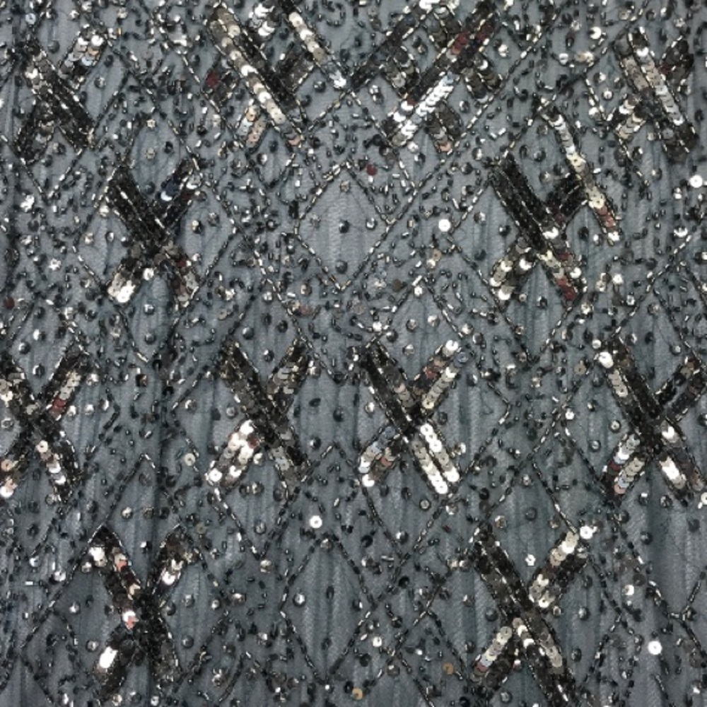 Adrianna Papell beaded capsleeve sweetheart neck long dress - Picture 4 of 16